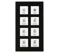 MDT BE-GT08S.01 Bouton-poussoir en verre Plus 8 positions Noir (BE-GT08S.01)