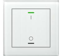 MDT BE-GTL1TW.B1 Bouton-poussoir en verre II Light 1x RGB-W Temp.sensor Blanc Commutation (BE-GTL1TW.B1)
