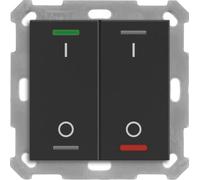 MDT BE-TAL550206.B1 Bouton-poussoir KNX Light 55 double RGBW noir mat Commutation 1 (BE-TAL550206.B1)