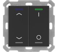 MDT BE-TAL550206.C1 Bouton-poussoir KNX Light 55 double RGBW noir mat Commutation de stores