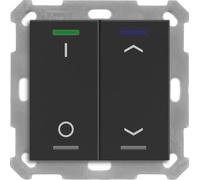 MDT BE-TAL550206.D1 Bouton-poussoir KNX Light 55 double RGBW noir mat Commutation/stores