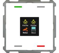 MDT BE-TAS6304.01 Bouton-poussoir Smart 63 quadruple avec écran couleur blanc studio brillant (BE-TAS6304.01)