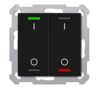 mdt MDT KNX Bouton Light 55 double RGBW noir mat pour commande Quantité:1