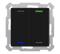 mdt MDT Taster Light 55 double RGBW noir mat Neutre BE-TAL550206.01 Quantité:1
