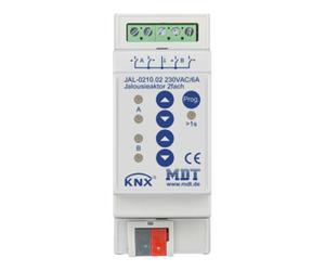 mdt MDT technologies Actionneur de volet roulant 2 canaux REG, 10A, 230VAC JAL-0210.02 Quantité:1