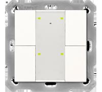 MDT RF-TA55A4.01 KNX RF+ Bouton-poussoir radio Plus 4 positions avec actionneur blanc pur brillant (RF-TA55A4.01)