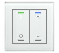MDT technologies Bouton-poussoir en verre II Light double RGBW,sw,Jalou,switch BE-GTL2TW.D1 (BE-GTL2TW.D1)