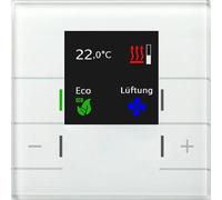 Régulateur de température ambiante en Verre Smart, Noir - Thermostat d'ambiance pour système Bus