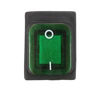 mdtep 1pcs 16A 250V 4pin Interrupteur à Bascule étanche avec Lampe de Lampe DPST on/Off - Vert Petit composant