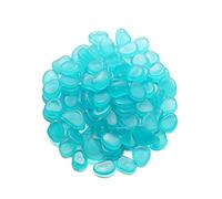 Mdurian 200Pcs Pierre Lumineuse Galet Lumineux Cailloux Brillants dans Le Noir pavés pour Maison Jardin passerelle Aquarium Patio pelouse Décoratives Bleu Clair