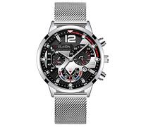 Mdv-106 Montre à quartz analogique pour homme avec boîtier en acier inoxydable, b, taille unique