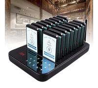 MDXHKK Beepers sans Fil, Sonnette De Service 1v20, Buzzer De Café, Téléavertisseurs De File D'attente De Nourriture De Restaurant, Système D'appel Clignotant Vibrant pour Restaurant/Boulangerie