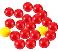 MDY-21 Pièces Jeu de Billes de Remplacement 1 Ensemble Balles de Remplacement de Jeu Compatible avec Hungry Hungry Hippos, 19 Balles Rouges et 2 Balles Jaunes