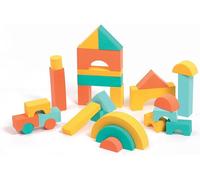 MDY-- 28 Blocs Mousse - Jouets D'Éveil Bébé - Dès 10 Mois - Développe La Motricité Fine, La Réfléxion & La Découverte - Colorés & Légers - 29,3 x 9 x 24,6 cm
