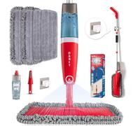 MDY-Balai pulvérisateur pour nettoyage des sols avec 4 tampons lavables en microfibre humide et sec avec flacon rechargeable de 580 ml pour la maison, la cuisine, le parquet, le stratifié, les carrea