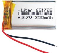 Mdy-Batterie 651725 Lipo 3.7v 200mah 0.74wh 1s 5c Liter Energy Battery Pour L'électronique Rechargeable Téléphone Portable Smartwatch Gps - Ne Convient Pas À La Radiocommande 27x17x7mm (200mah651725