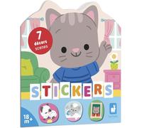 Mdy-- Cahier De Stickers Dès 18 Mois - Thème La Maison - 12 Pages À Décorer - 8 Pages De Gommettes - Loisir Créatif Enfant - Apprentissage Motricité Fine & Concentration