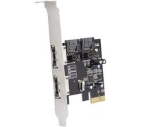 MDY-Carte d'extension Chenyang - Adaptateur PCI-E - Vers 4 Ports - SATA 3.0 - ESATA - PCIE - SATA3 - 6 GB/s