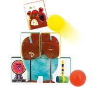Mdy-- Chamboule Tout Enfant Applepop - Jeu D'adresse - 6 Boîtes En Métal + 2 Balles En Mousse - Jeu D'extérieur - Développe Dextérité Et Concentration - Dès 3 Ans,J03359
