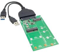 MDY-Chenyang CY USB 3.0 à 22 broches SATA 2.5 "disque dur vers 2 en 1 Combo Mini PCI-E 2 voies M.2 NGFF & mSATA SSD adaptateur convertisseur