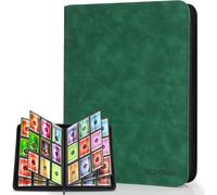 Mdy-Classeur Carte, Rangement Carte De 30 Pages De 540 Cartes, Album Carte Avec Fermeture Éclair De, Porte Cartes Pour Mtg, Tcg, Compatible Avec Diverses Cartes À Collectionner(Vert Foncé)