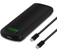 MDY-FANTEC 2570 NVMe31-FastLock PCIe NVMe SSD Enclosure USB-C Generation 2 10G, Aluminum Black, Tool-Free Assembly