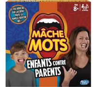MDY-Hasbro Mâche-Mots Enfants Contre Parents, Jeu de Société Drôle et Rapide, Jeu d'Ambiance et de Soirée pour Toute la Famille, dès 8 Ans, Version Française