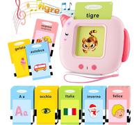 Mdy-Italiano Standard, Educativi Flashcards Parlanti, Amico Vocabolo Gioco, 400 Parole Giocattoli Montessori Apprendimento, Prescolari Lingua 2-6 Anni Giochi Educativi Regali Per Bambini (It-Rose)