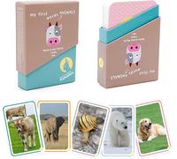 MDY-Jeu d'apprentissage: Mes Premiers Mots - Animaux Cartes animales (Montessori): 50 Cartes Photos: Jouets éducatifs pour Les bébés et Les Tout-Petits pour promouvoir Le vocabulaire de Base.