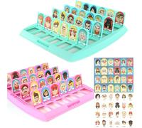 MDY-Jeu de Société Classique, Jeu de Devine Qui Je suis, Jeu de Société pour Enfants en Famille, Qui suis Je, Jeu de Devinettes Raisonnement Cartes à Deviner Jeu Jouet, pour Enfants (Rose)