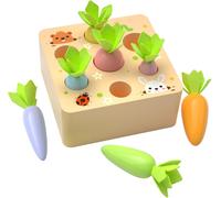 MDY-Jouet en Bois pour Cadeau Fille Garcon, Jouet en Bois de Carotte, Jeu de Tri Montessori Puzzle en Bois Récolte de Carottes pour Enfant de 1 2 et 3 Ans, Anniversaire Cadeau de Apprentissage