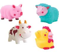 MDY-LUDI - Aspergeurs de Bain, Ferme - 4 Animaux Arroseurs pour Jouer dans Le Bain ou à la Plage - Jouets de Bain pour Bébé - À Partir de 10 Mois