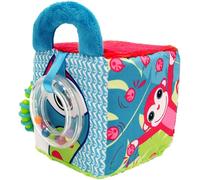 Mdy-Ludi - Cube D'éveil Jungle En Tissu Doux - Jouets D'éveil Bébé - Dès 3 Mois - Développe Le Toucher, La Motricité Fine & Le Bien-Être - Nombreuses Textures & Activités - Motif Single