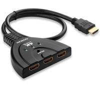 MDY-Multiprise HDMI Switch 3 Ports Commutateur HDMI Sélecteur Splitter, 3 Entrées à 1 Sortie Switcher pour TV, PC, projecteur, Chromecast, Android Box, ROKU, Blu-Ray, Fire Stick, Support 1080P/4K