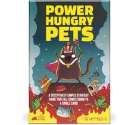 Mdy-Power Hungry Pets: Strategic Card Game - Fun Family Board Game Night Adventure Ages 7+ 2-6 Players 21 Cards & 7 Tokens