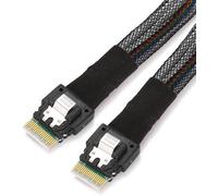 MDY-Slim Line SAS 4.0 SFF-8654 4i 38pin Hôte de SFF-8654 38pin Target Raid Cable 50cm