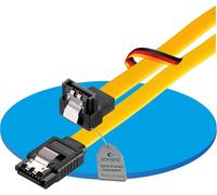 MDY-sonero® jeu de câbles de données SATA III 6Gb/s, 2x 0,50m, coudé + 2x 0,50m, jaune