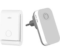 MDY-Sonnette sans fil auto-génératrice 150 mètres Carillon électronique étanche IPX4, 1 récepteur de sonnerie enfichable avec 1 émetteur cinétique, 38 mélodies à 4 niveaux de volume