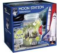 MDY-Station Lunaire NASA Terrarium Kit - Fabriquez Votre Propre Terrarium NASA, 16 Autocollants de L'Espace Qui Brillent dans le Noir, Jouets Éducatifs, Cadeaux pour les Enfants 6 7 8 9+