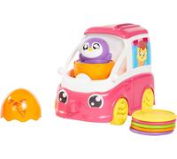 MDY-TOMY Hide and Squeak Fill and Pop Ice Cream Van, Jouet à pousser pour bébé, Jouet de Pâques pour bébés, Jouets musicaux avec couleurs et sons, Bébés garçons et filles âgés de 1, 2 et 3 ans