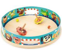 Mdy-- Toupies Arena Applepop - Jeu D'adresse Pour Enfants - 1 Arène + 2 Toupies Avec Lanceurs + 2 Billes En Verre - Développe La Dextérité - Jouet En Bois Fsc - Dès 4 Ans,J03355