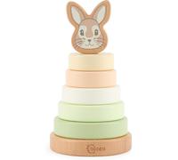 Mdy-Tour D'empilage Pour Bébé Lapin Fine Bois Durable Fsc® 19 Cm Jouet D'empilage En Bois Pour Bébé À Partir De 1 An