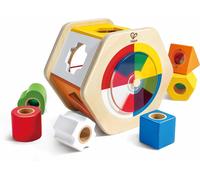 Mdy-Trieur De Forme Bebe En Bois - Jeu D'éveil, Sensoriel, Motricité Fine 12 Mois - Reconnaissance Des Couleurs Avec Roue Mélange - Tri Des Formes Géométriques Enfant - Activité Ludique
