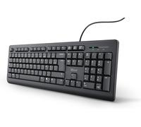 MDY-Trust Taro Clavier Filaire AZERTY Français, Résistant aux Éclaboussures, Silencieux, Câble USB de 1.8 m, Touches Plates, Clavier PC, Portable, Ordinateur, Windows, Mac OS - Noir