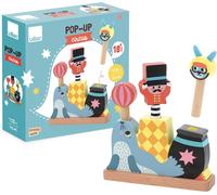 MDY-VILAC - Pop-up Circus - Michelle Carlslund - Jouet Premier Age - 1 Socle Cirque en Bois + 3 Personnages en Bois. - Jeux d'Eveil pour Enfant en Bois - Jouet pour Enfant Dès 18 Mois - 8573