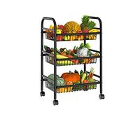 MDybf Cuisine Paniers à Four à Micro-Ondes à Micro-Ondes Paniers de Fruits et légumes ménagers Multicouche et Chariots de Stockage de légumes