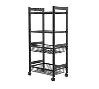 MDybf Cuisine Paniers à Four à Micro-Ondes à Micro-Ondes Paniers de Fruits et légumes ménagers Multicouche et Chariots de Stockage de légumes