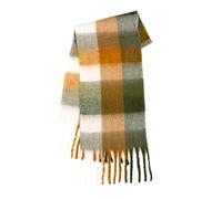 MdybF Écharpe Femmes Fashion Arc - en - Ciel Plaid Imitation Cachemire Écharpe d'hiver Frange Écharpe Chaude-Le C5-35 * 205 Cm
