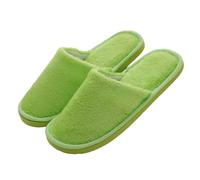 MdybF Pantoufles jetables pour hôtel - En coton doux - Pour femme - Pour hôtel et voyage - Pour chambre à coucher, Vert, 37 EU