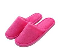 MdybF Pantoufles jetables pour hôtel - En coton doux - Pour femme - Pour hôtel et voyage - Pour chambre à coucher, rose vif, 37 EU